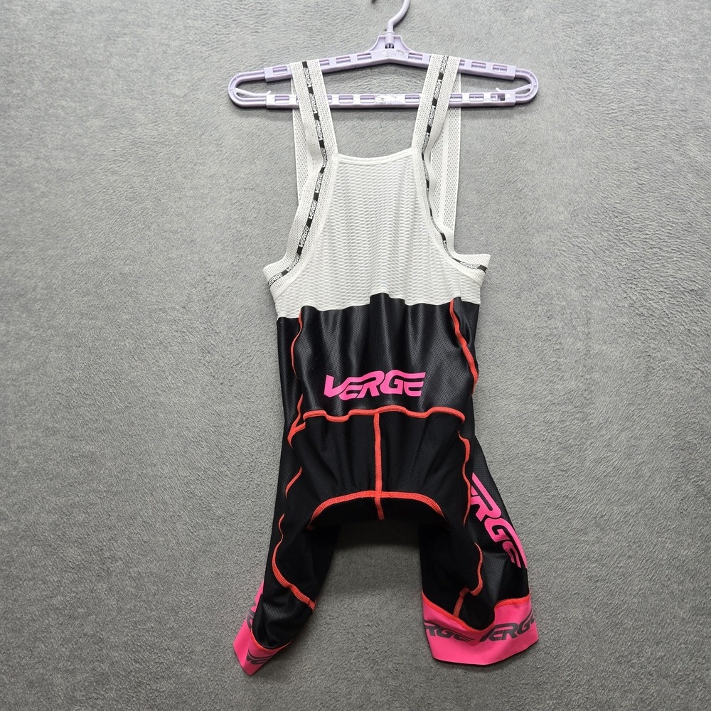 Verge‎ Women Shorts 2XL Black Nylon Polyester Bib Shorts Graphic Cycling Logo